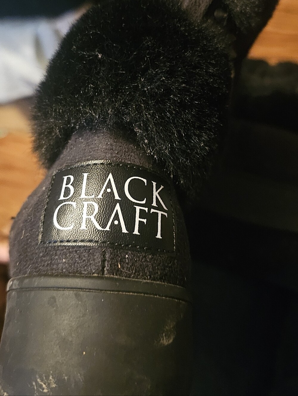 Black Craft Supply black faux fur boots